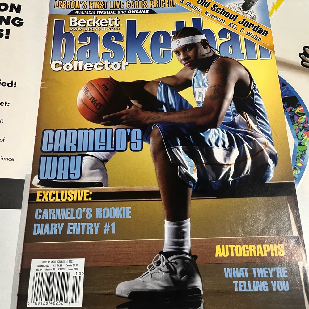 Beckett Basketball Collector October 2003 Issue Carmelo Anthony #159 NBA Nuggets